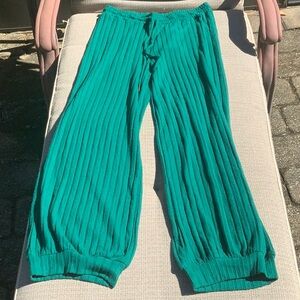 CHASER KNIT GREEN LOUNGE PANTS, SIZE SMALL, NEW WITH TAGS